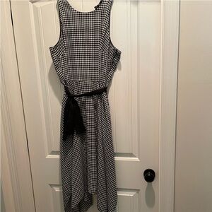 Banana Republic Black and White Halter Midi Sundress
